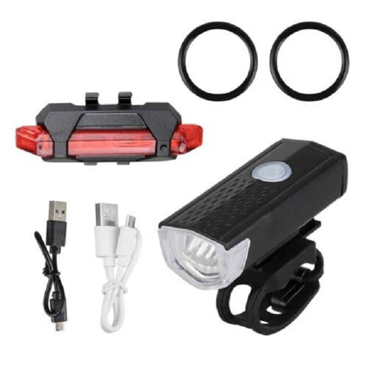 GENERICO - Luz Linterna Led Bicicleta Luz Delantera Y Trasera Roja Recargables