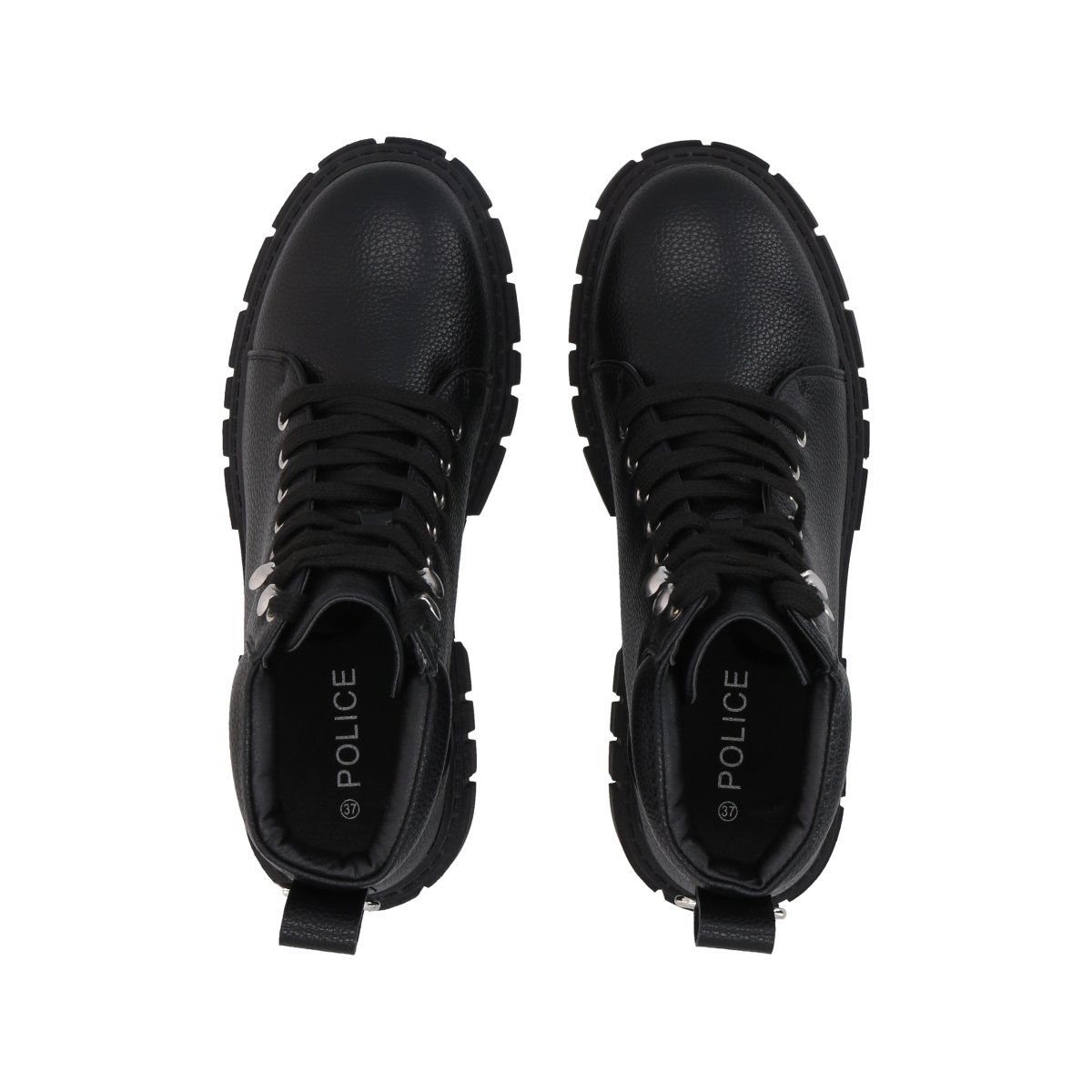 POLICE - Botin Mujer Negro Plataforma Rebel Police