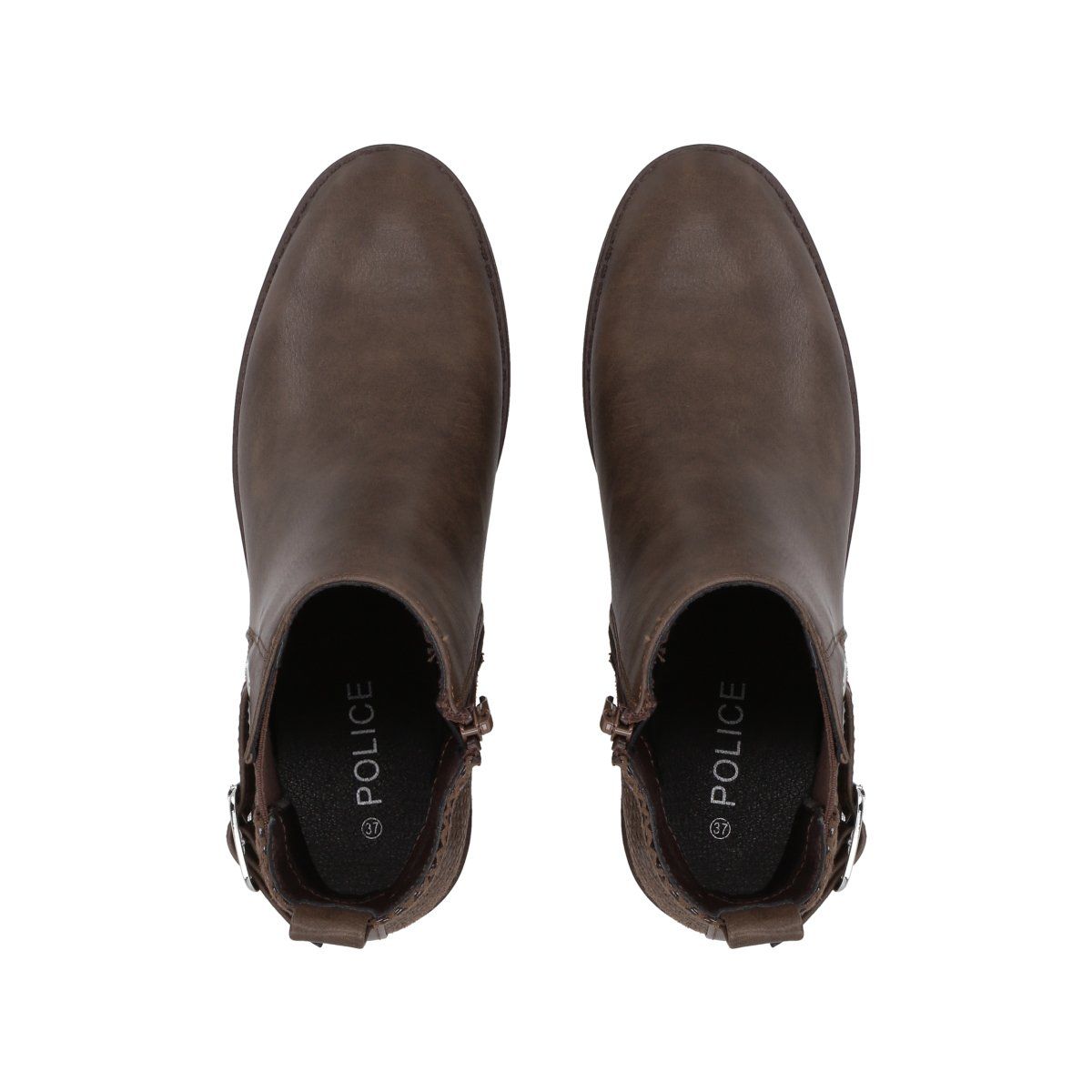 POLICE - Botin Casual Mujer Café Taco Medio Harper Police