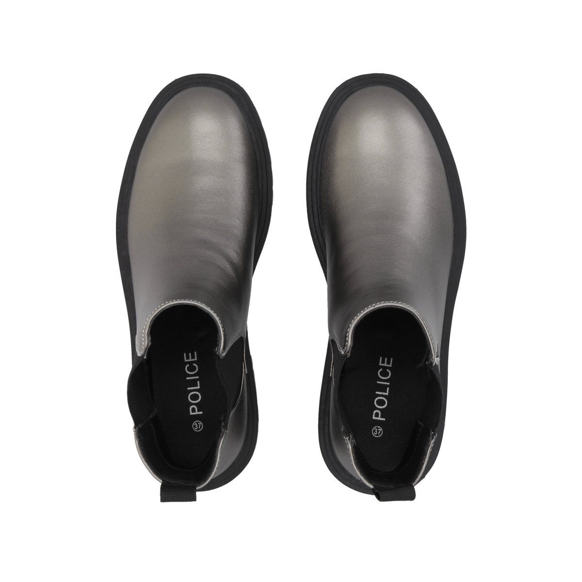 POLICE - Botin Casual Mujer Negro/Peltre Plataforma Storm Police