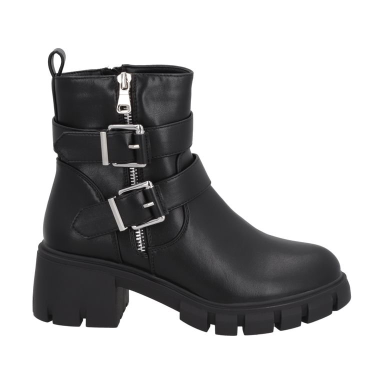 Botin Mujer Negro Plataforma Rebecca