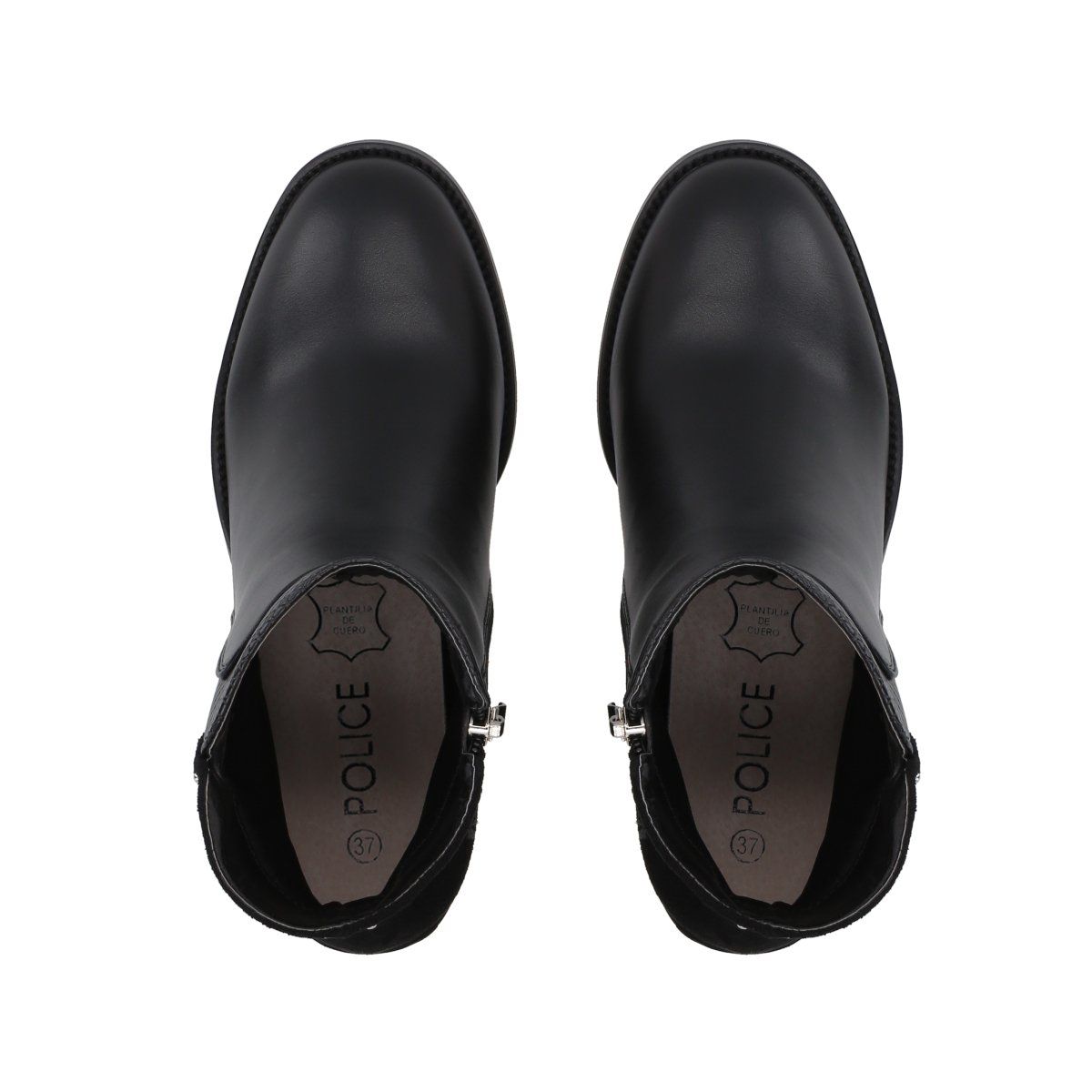 POLICE - Botin Casual Mujer Negro Taco Medio Noir Police