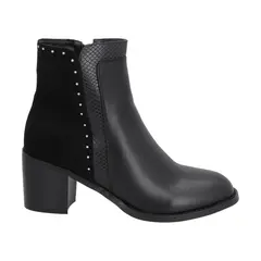 POLICE - Botin Casual Mujer Negro Taco Medio Noir