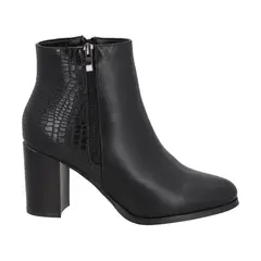 POLICE - Botin Mujer Negro Taco Alto Lux 39