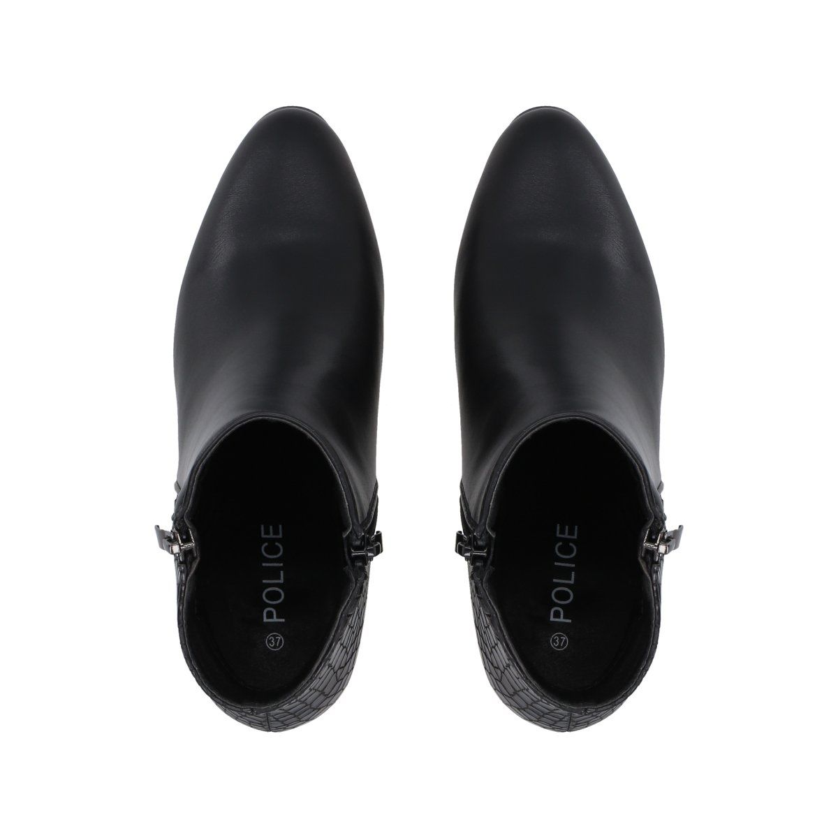 POLICE - Botin Mujer Negro Taco Alto Lux 39 Police