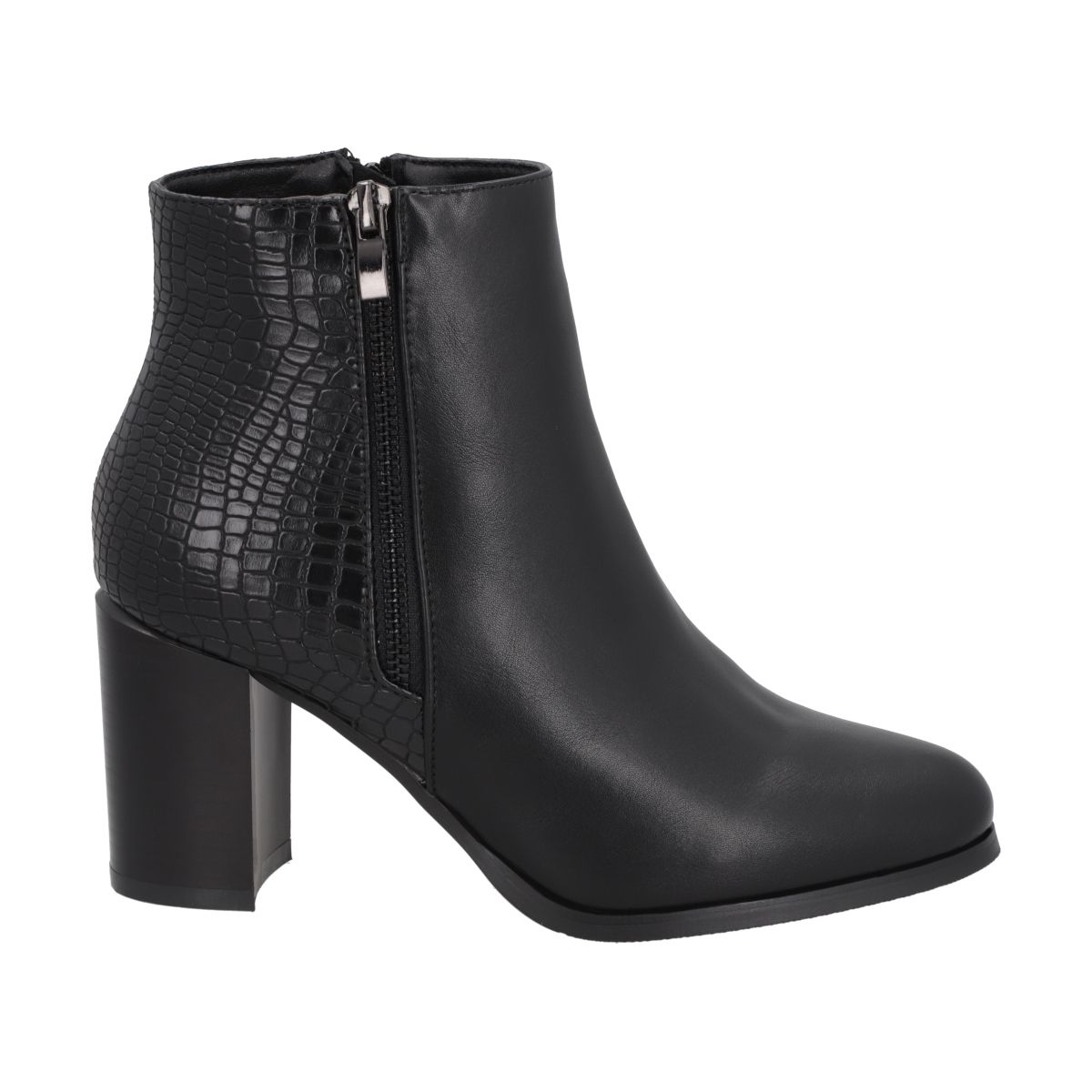 POLICE - Botin Mujer Negro Taco Alto Lux 39 Police