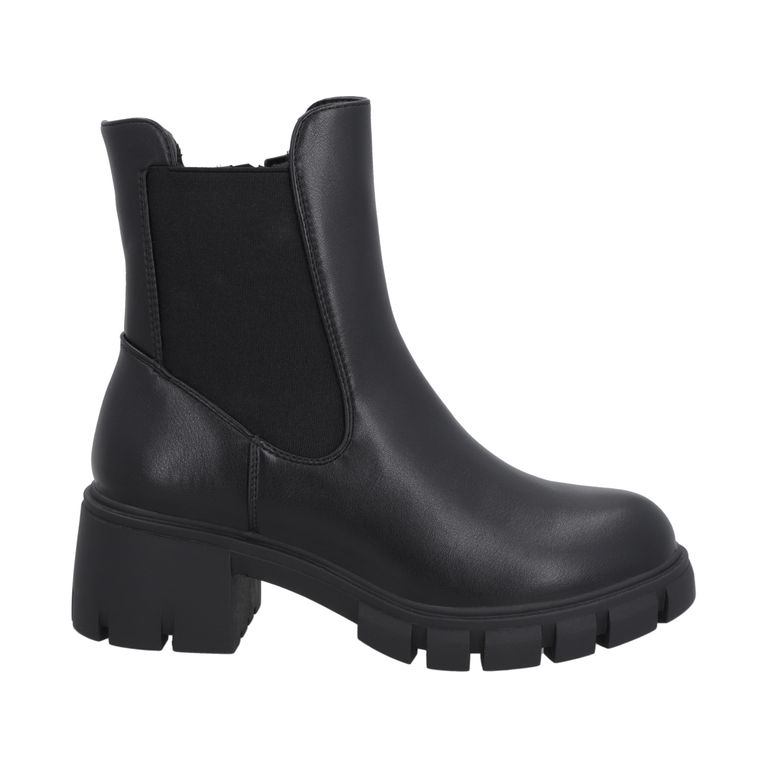 Botin Mujer Negro Plataforma Street