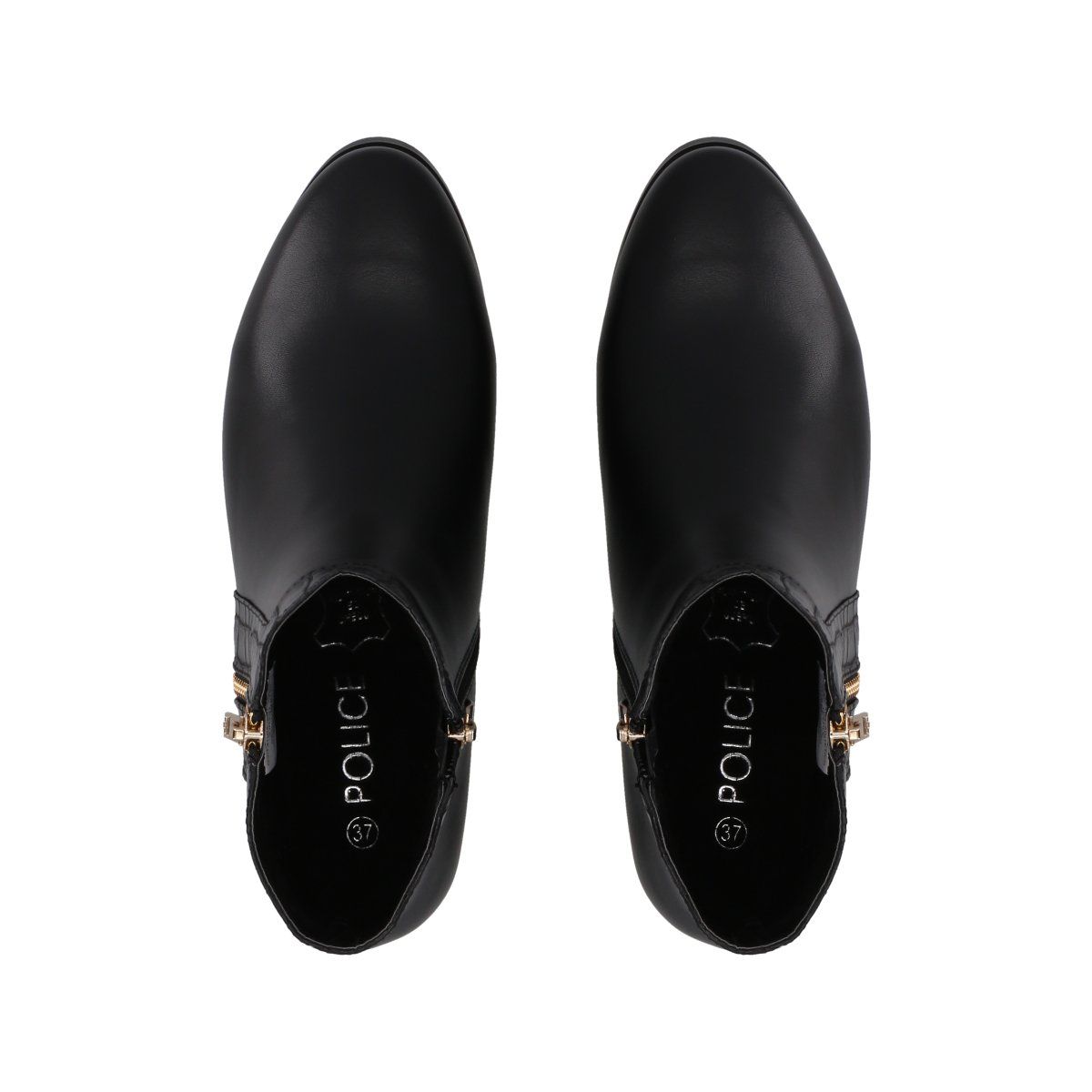 POLICE - Botin Casual Mujer Negro Taco Bajo Essencial Police