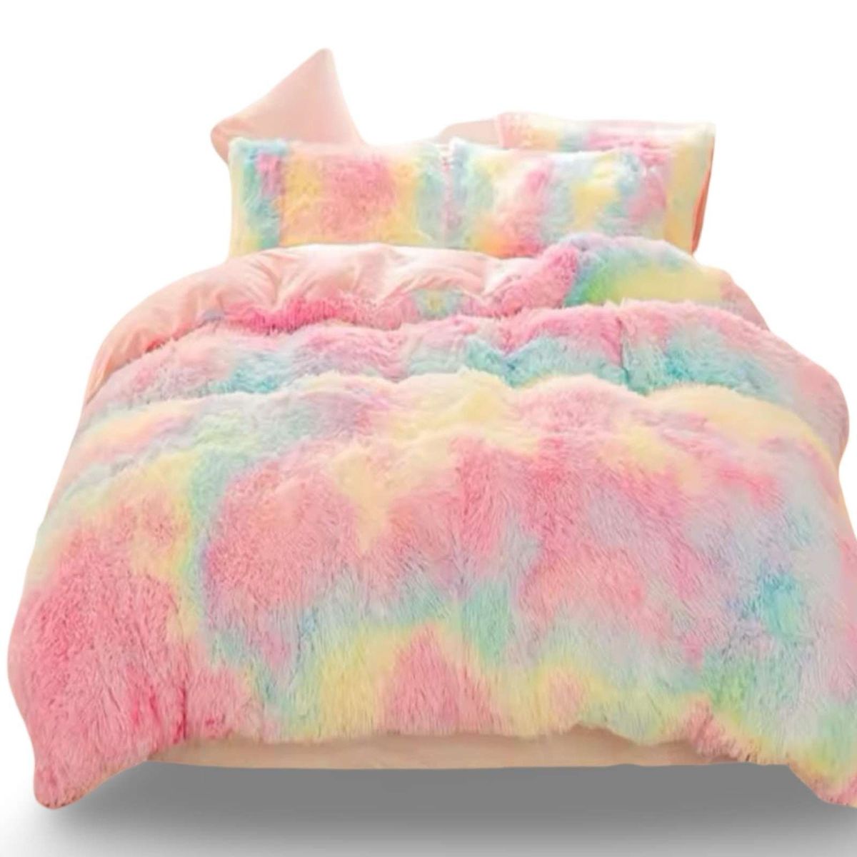 GENERICO - PLUMON CHIPORRO PELUDO 2 PLAZAS MULTICOLOR.