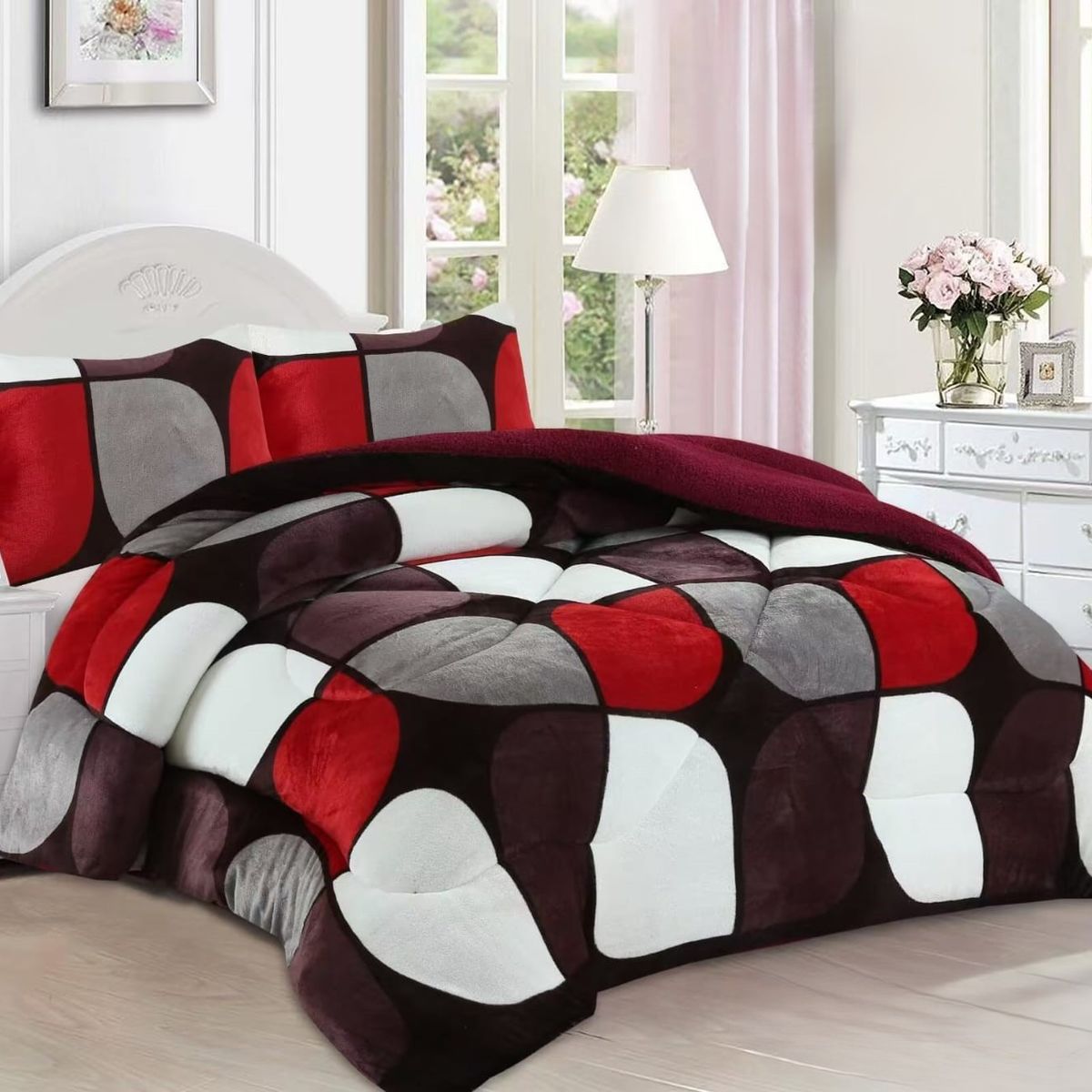 GENERICO - COBERTOR GRUESO PLUSH CON CHIPORRO PARA INVIERNO 2 PLAZA