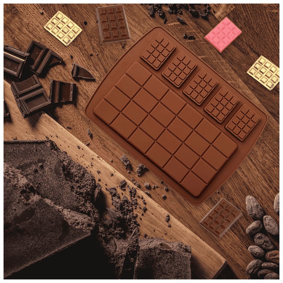 GENERICO - Moldes 29 Tabla+Cuadritos de Chocolate