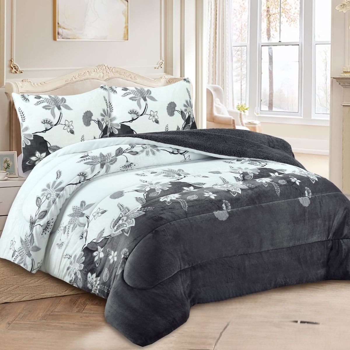 GENERICO - COBERTOR GRUESO PLUSH CON CHIPORRO PARA INVIERNO 2 PLAZA