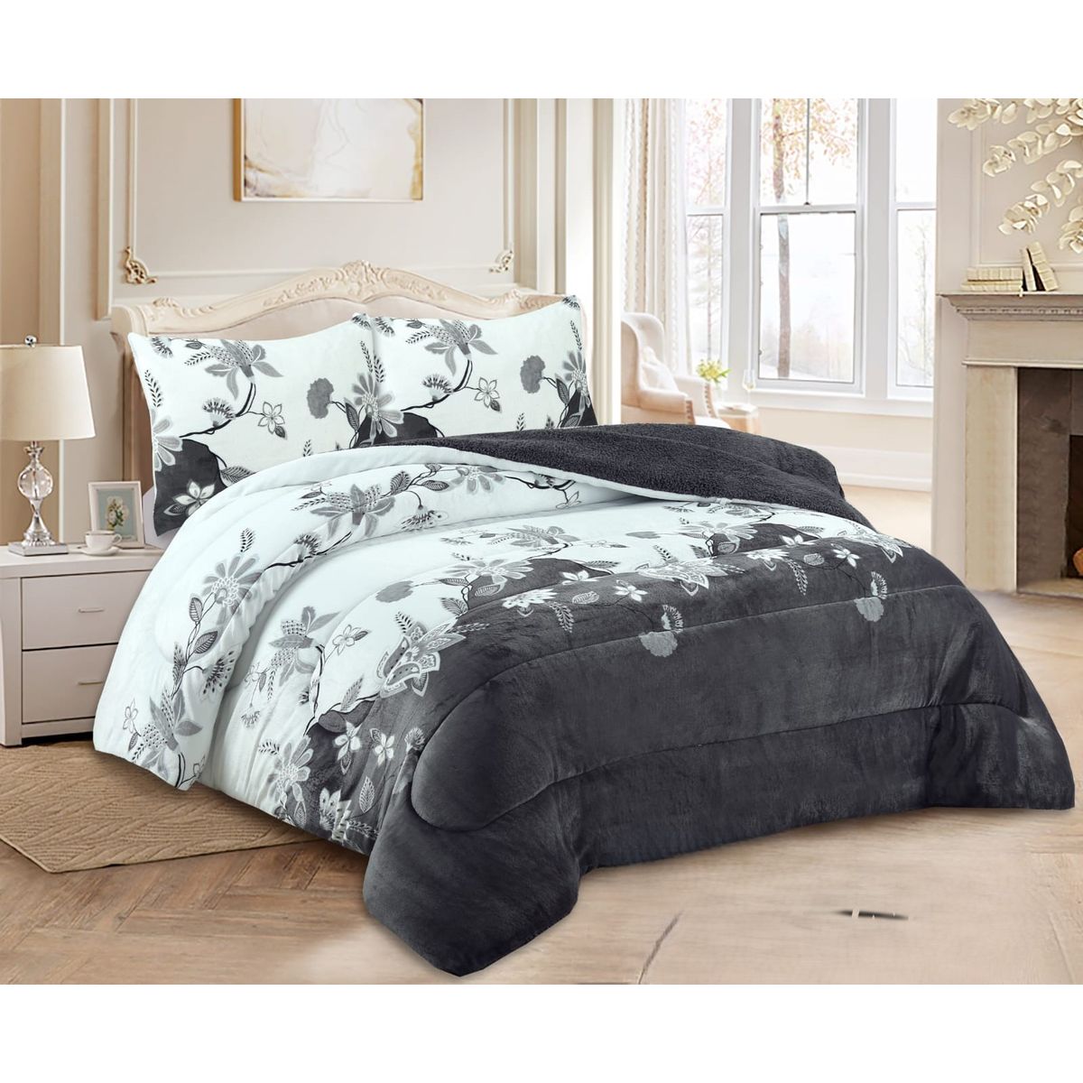 GENERICO - COBERTOR GRUESO PLUSH CON CHIPORRO PARA INVIERNO 2 PLAZA