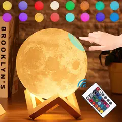 GENERICO - 3D Esfera Luna Lampara De Noche 16 Colores Regalos Para Niño