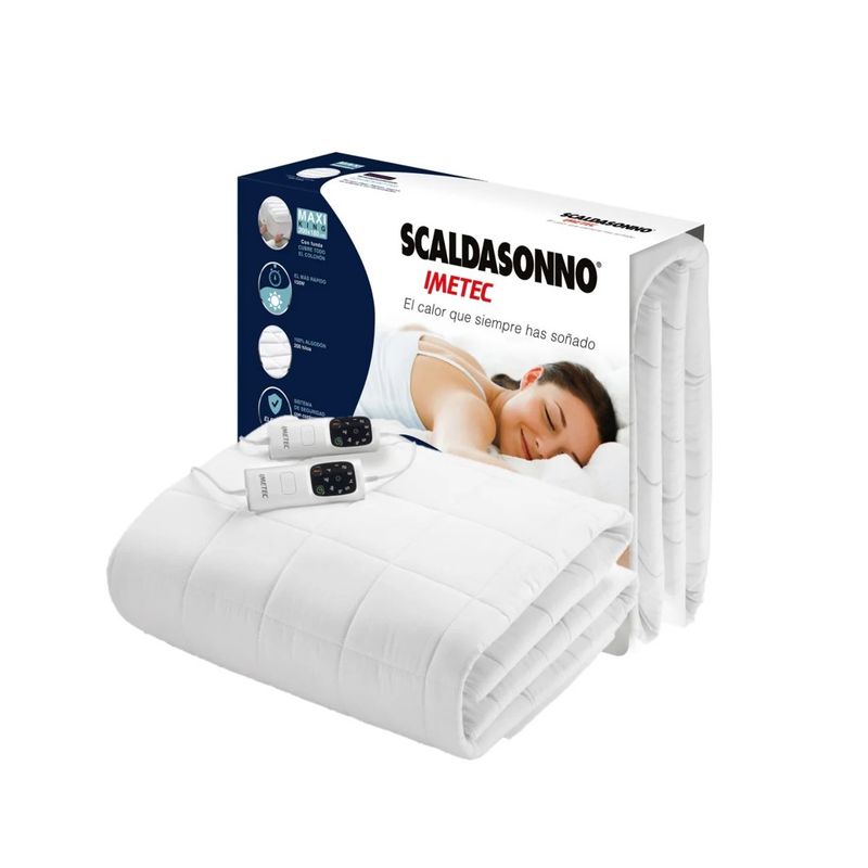 IMETEC - Calientacama Scaldasonno King Maxi Algodón 200x180cm 150W