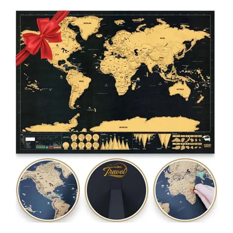 EDWINAYY - Mapa Para Rascar Viajes Por El Mundo Países Estados Raspar