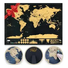 EDWINAYY - Mapa Para Rascar Viajes Por El Mundo Países Estados Raspar