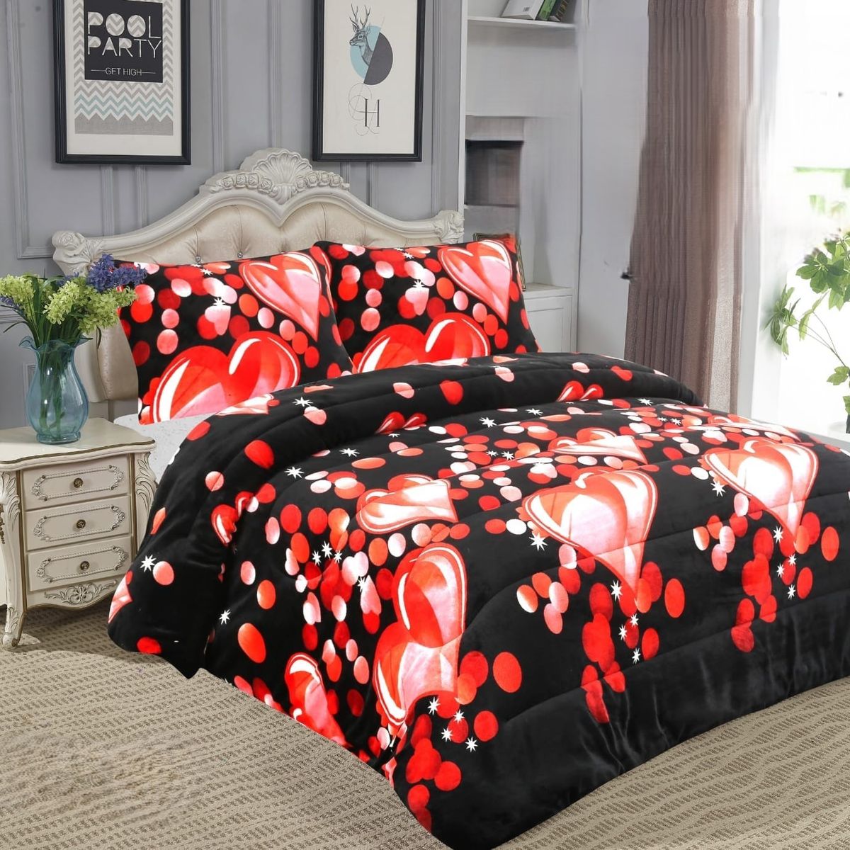 GENERICO - COBERTOR GRUESO PLUSH CON CHIPORRO PARA INVIERNO 2 PLAZA