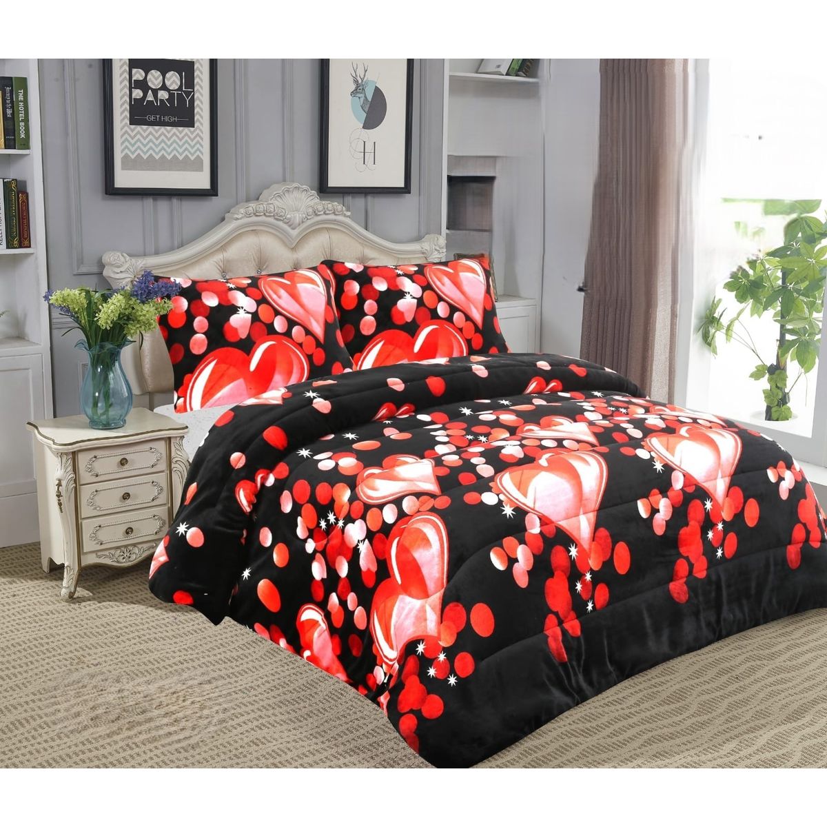 GENERICO - COBERTOR GRUESO PLUSH CON CHIPORRO PARA INVIERNO 2 PLAZA