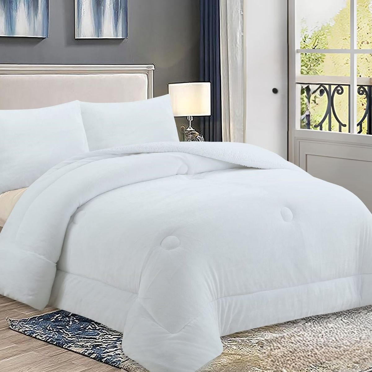 GENERICO - COBERTOR GRUESO PLUSH CON CHIPORRO PARA INVIERNO 2 PLAZA