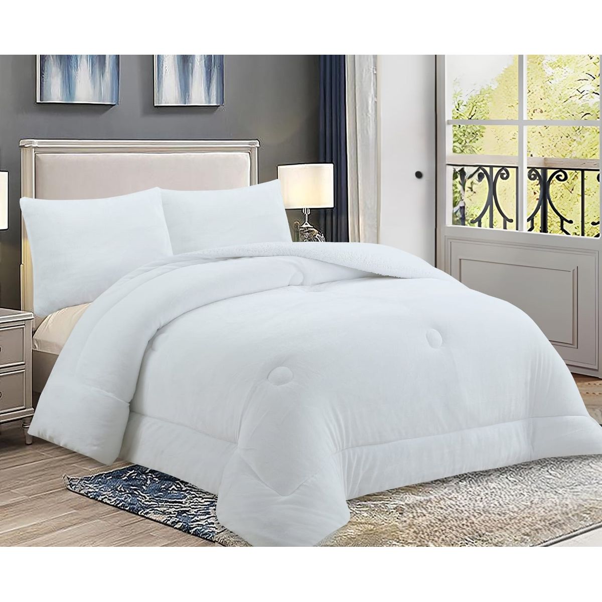 GENERICO - COBERTOR GRUESO PLUSH CON CHIPORRO PARA INVIERNO 2 PLAZA