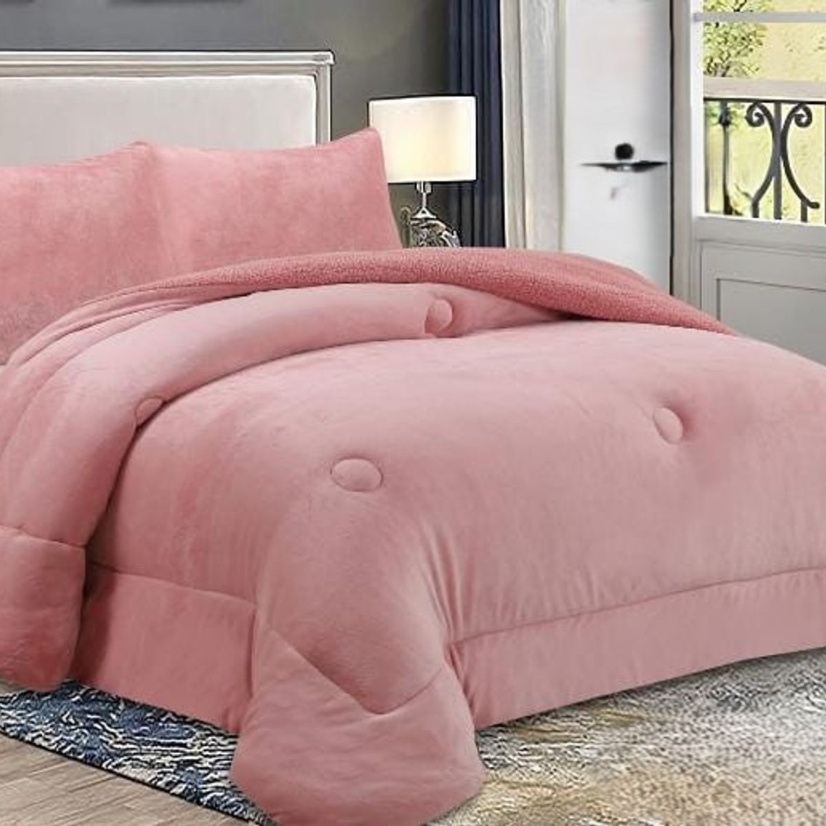 GENERICO - COBERTOR GRUESO PLUSH CON CHIPORRO PARA INVIERNO 2 PLAZA