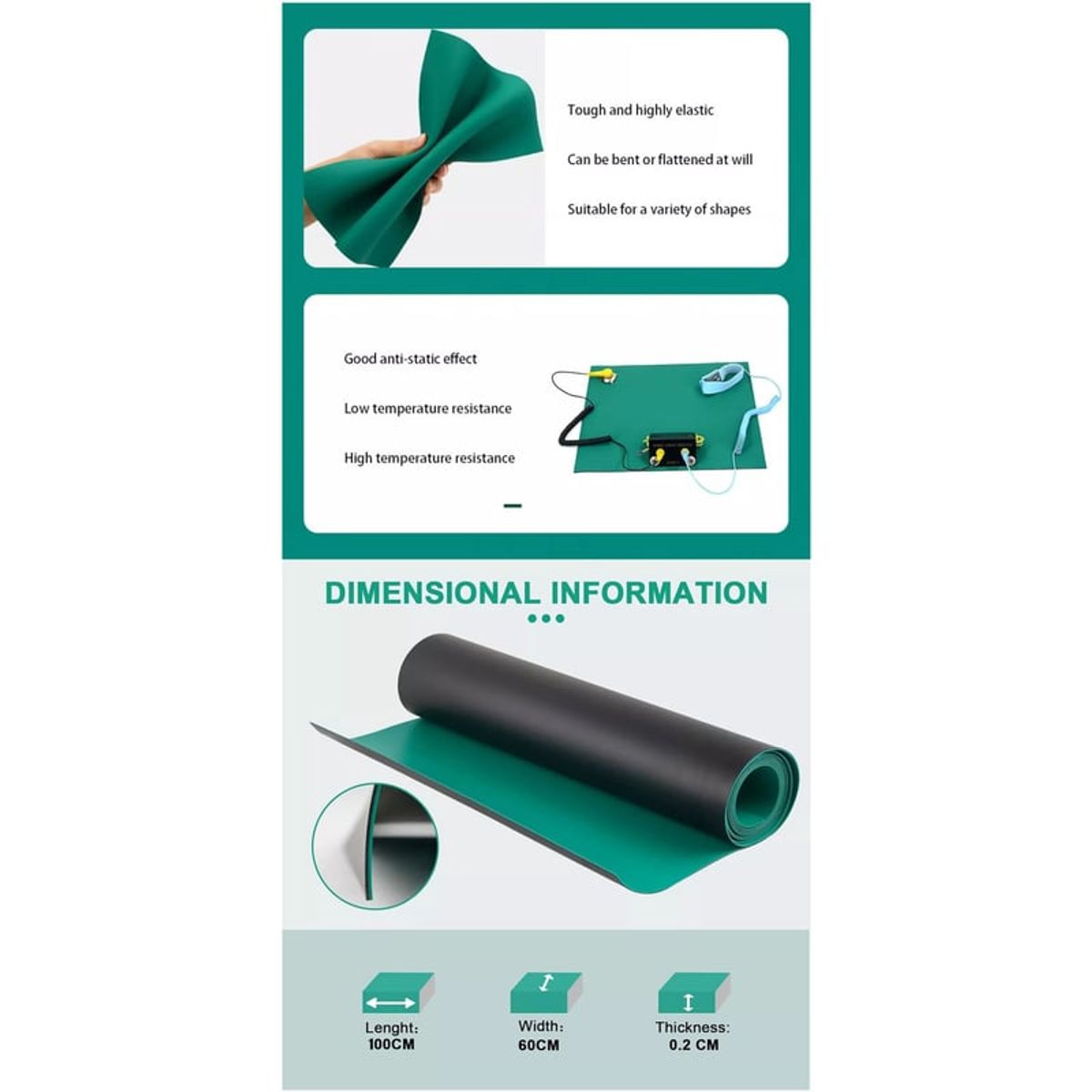 GENERICO - Alfombrilla Antiestática Para Reparación Manta Antiestática