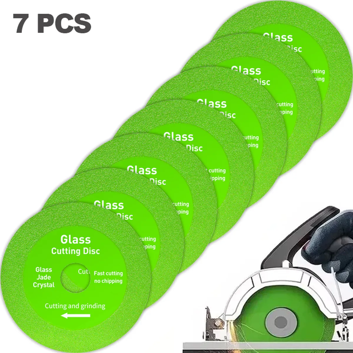 EDWINAYY - Disco De Corte De Vidrio/cerámica Para Rebarbadora 7 Piezas