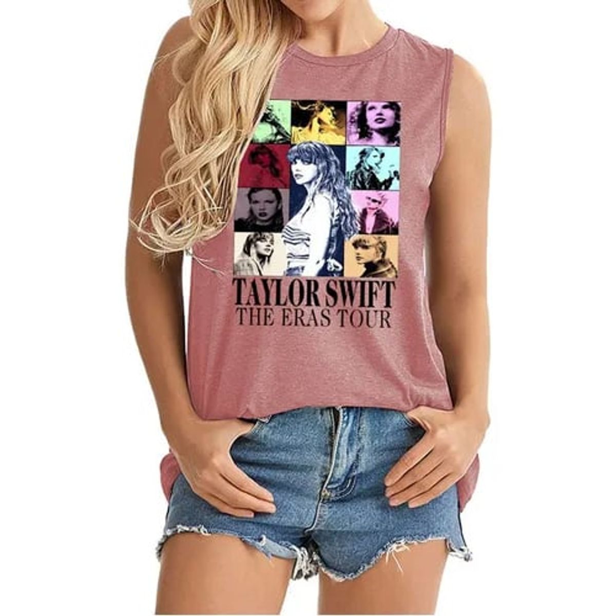 EDWINAYY - Polera Chaleco Taylor Swift chaleco suelto de moda sin mangas confeccionado