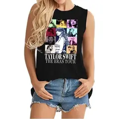 EDWINAYY - Polera Chaleco Taylor Swift chaleco suelto de moda sin mangas confeccionado