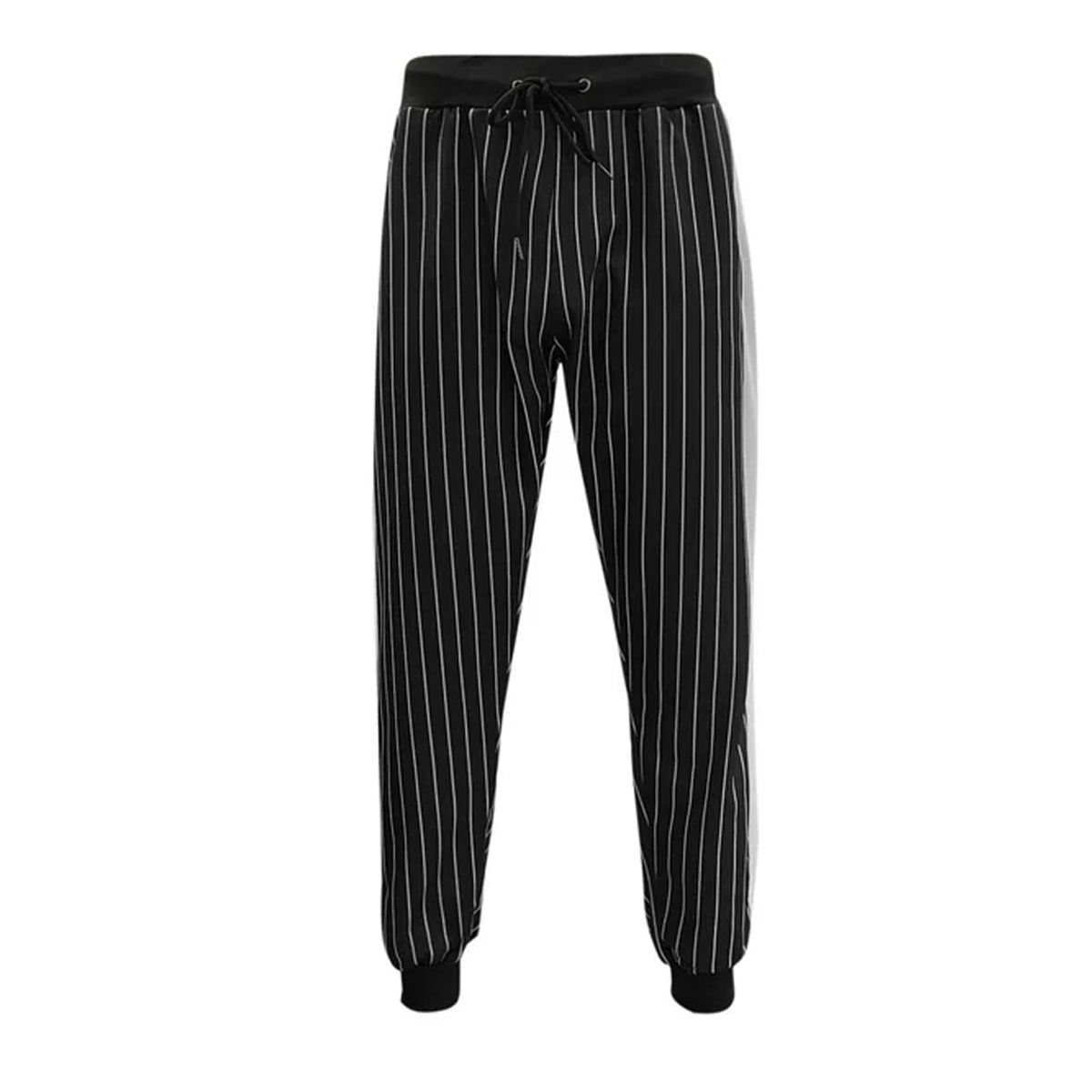 EDWINAYY - Pantalones Buzo Hombre Jogger Fit Deportivo De Rayas Blancas