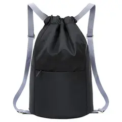 GENERICO - Mochila Impermeable Con Cordón Para Deportes-Negro