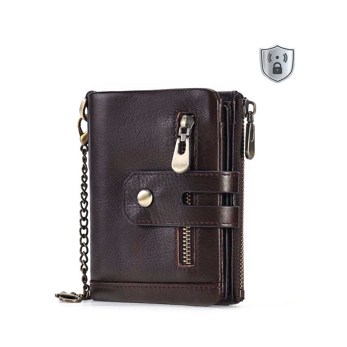 EDWINAYY - Cartera Antirrobo Para Hombre Billetera Clip Rfid Cuero