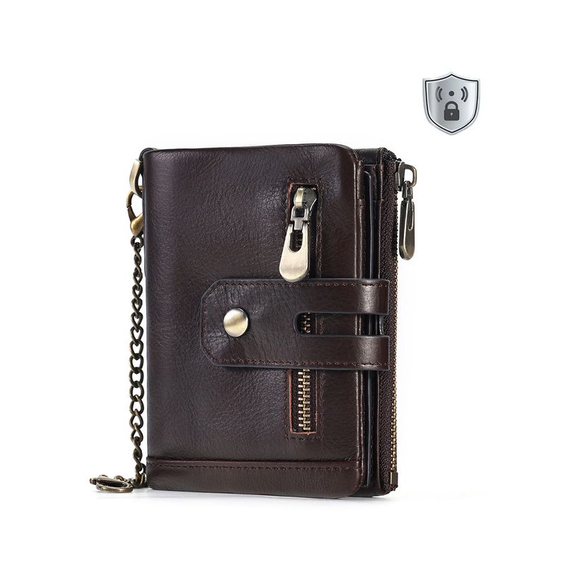 EDWINAYY - Cartera Antirrobo Para Hombre Billetera Clip Rfid Cuero