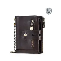 EDWINAYY - Cartera Antirrobo Para Hombre Billetera Clip Rfid Cuero