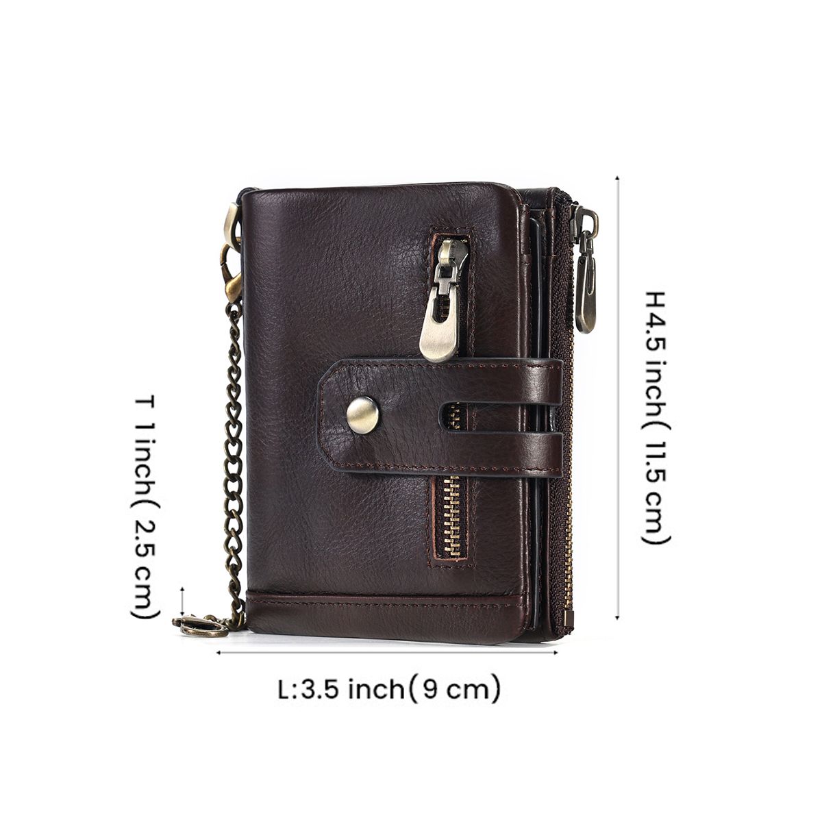 EDWINAYY - Cartera Antirrobo Para Hombre Billetera Clip Rfid Cuero