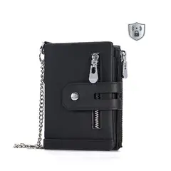 EDWINAYY - Cartera Antirrobo Para Hombre Billetera Clip Rfid Cuero