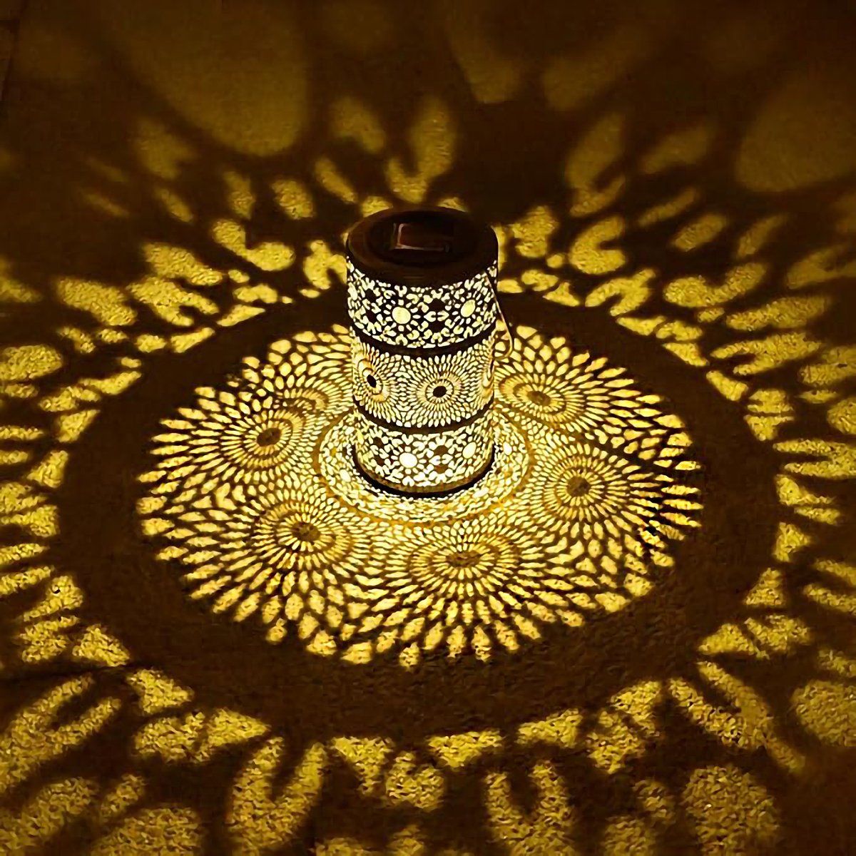 GENERICO - IP55 Exterior Solar Hueco Patrón Luces Para Caminos De Jardín