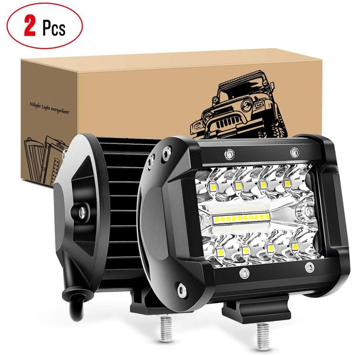 PUREPOWER - Pack 2Focos LED 60W para vehículos