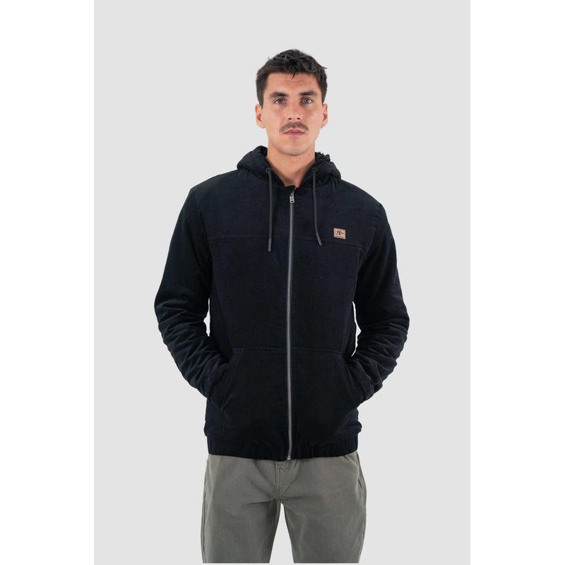 KAYA UNITE - Chaqueta Hombre Corduroy Full Zip Negra