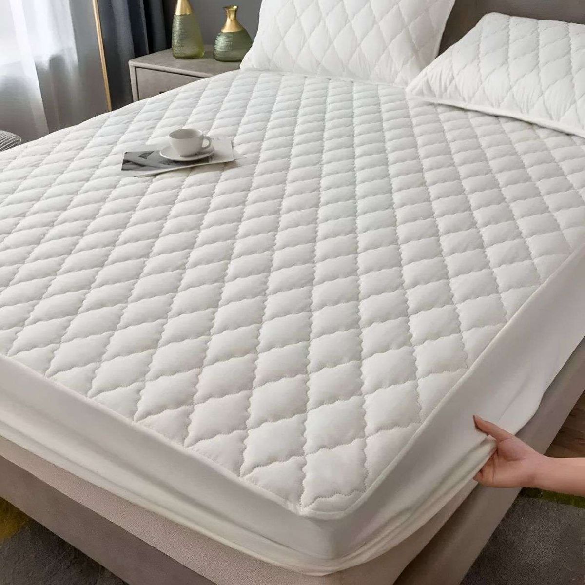 GENERICO - Protector Cubre colchón impermeable 2 plazas