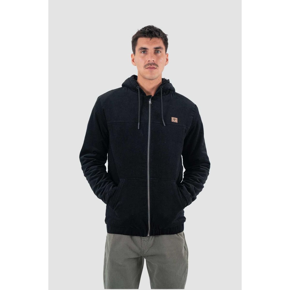 KAYA UNITE - Chaqueta Hombre Corduroy Full Zip Negra