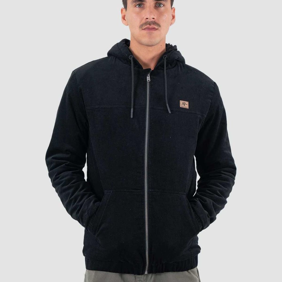 KAYA UNITE - Chaqueta Hombre Corduroy Full Zip Negra