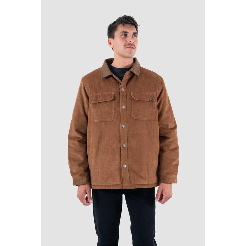 KAYA UNITE - Chaqueta Hombre Lascar Cotelé Café