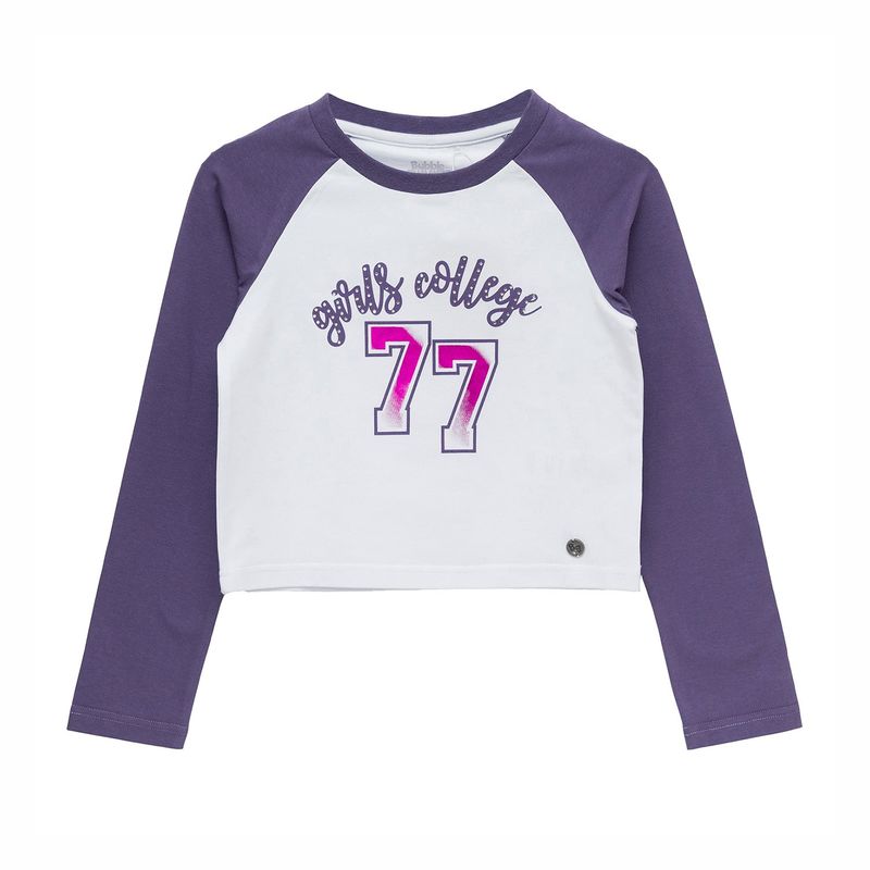 BUBBLE GUMMERS - Poleras Manga Larga Niña Bubblegummers Amalfi Blanco Teens