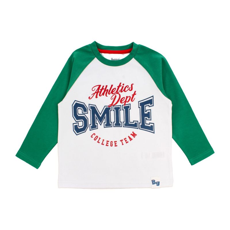 BUBBLE GUMMERS - Poleras Manga Larga Niño Bubblegummers Fez Blanco -  Verde
