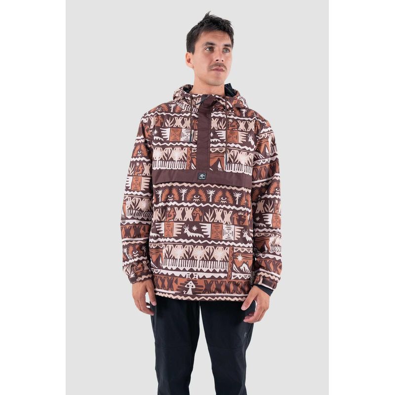 KAYA UNITE - Chaqueta Cortaviento Hombre Anorak 5000 5000 Tribu Terracota.