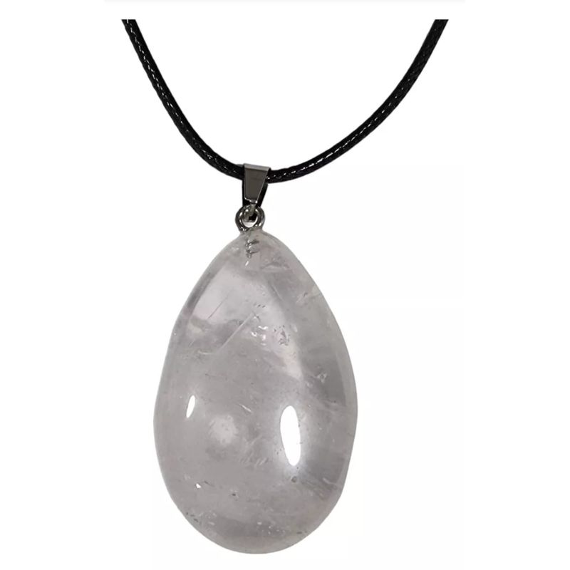 GENERICO - Collar Colgante Obelisco Piedra Natural Cuarzo Cristal