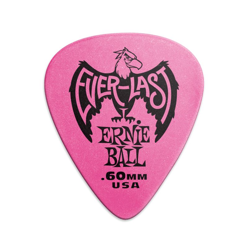 ERNIE BALL - Uñetas Everlast Picks 0.60 mm Pink 12-pack