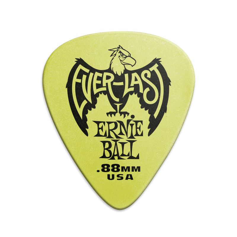 ERNIE BALL - Uñetas Everlast Picks 0.88 mm Green 12-pack